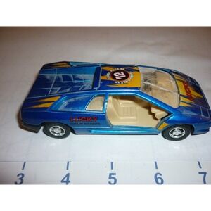 Lucky Turbo Racers 12  Car Blue Yellow Race Car‎ Toy Friction  SS 4350 1:43